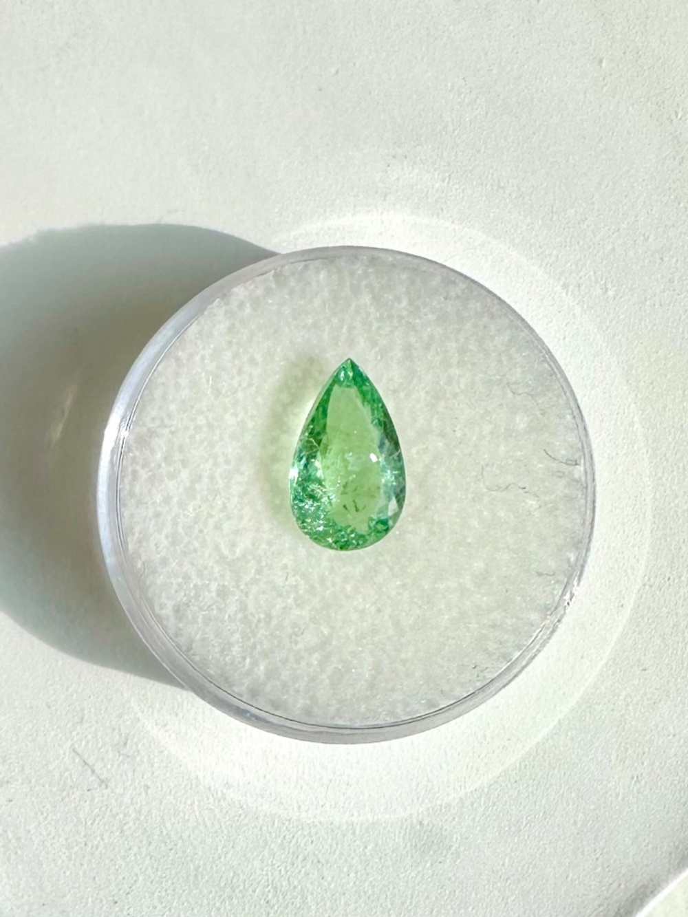 🤯 2.18 CT Certified PARAIBA TOURMALINE | NEON GREEN | Pear Cut | Investment Gem